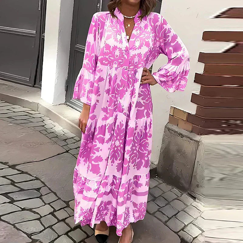 Avielle - Robe Maxi Boho Imprimée et à la Mode
