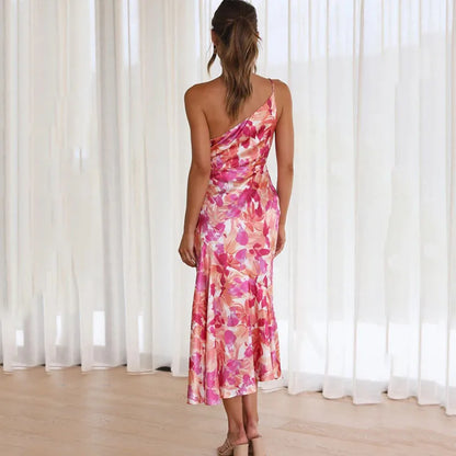 Eliza - Robe Midi à Une Épaule