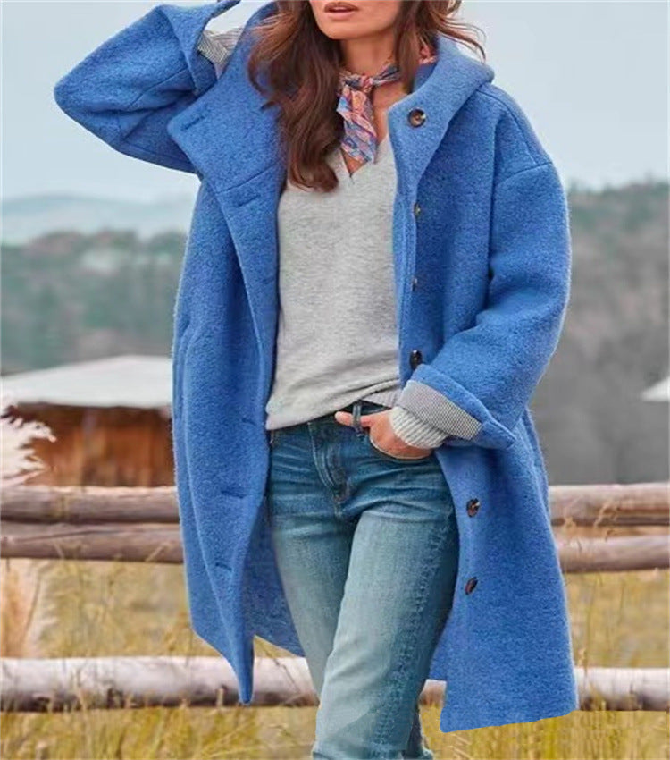 Aria™ - Élégant Manteau Long en Laine Chaude
