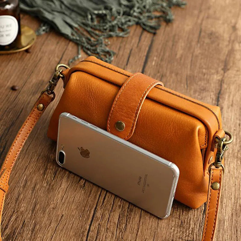 Herdis | Sac classique et compact en ton cognac chaud