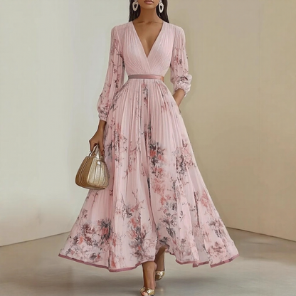 Robe Maxi Plissée Élégante Rome