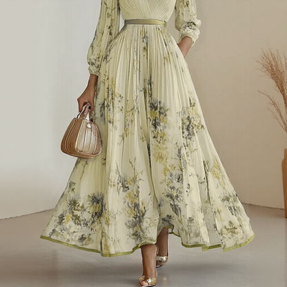 Robe Maxi Plissée Élégante Rome