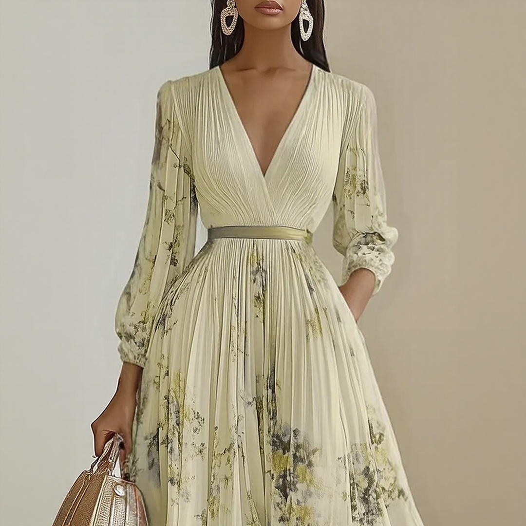 Robe Maxi Plissée Élégante Rome