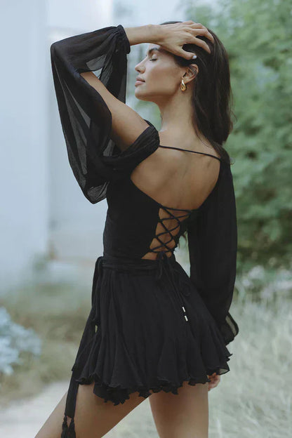 LOUISE | ROBE MINI AVEC MANCHES ÉLÉGANTES