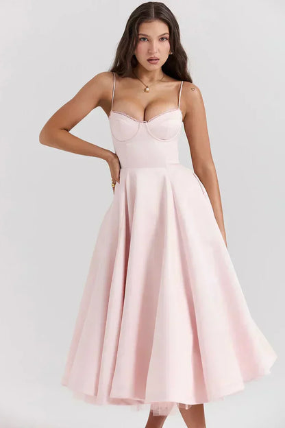 Minerva - Robe Princesse de Luxe à Bretelles Spaghetti