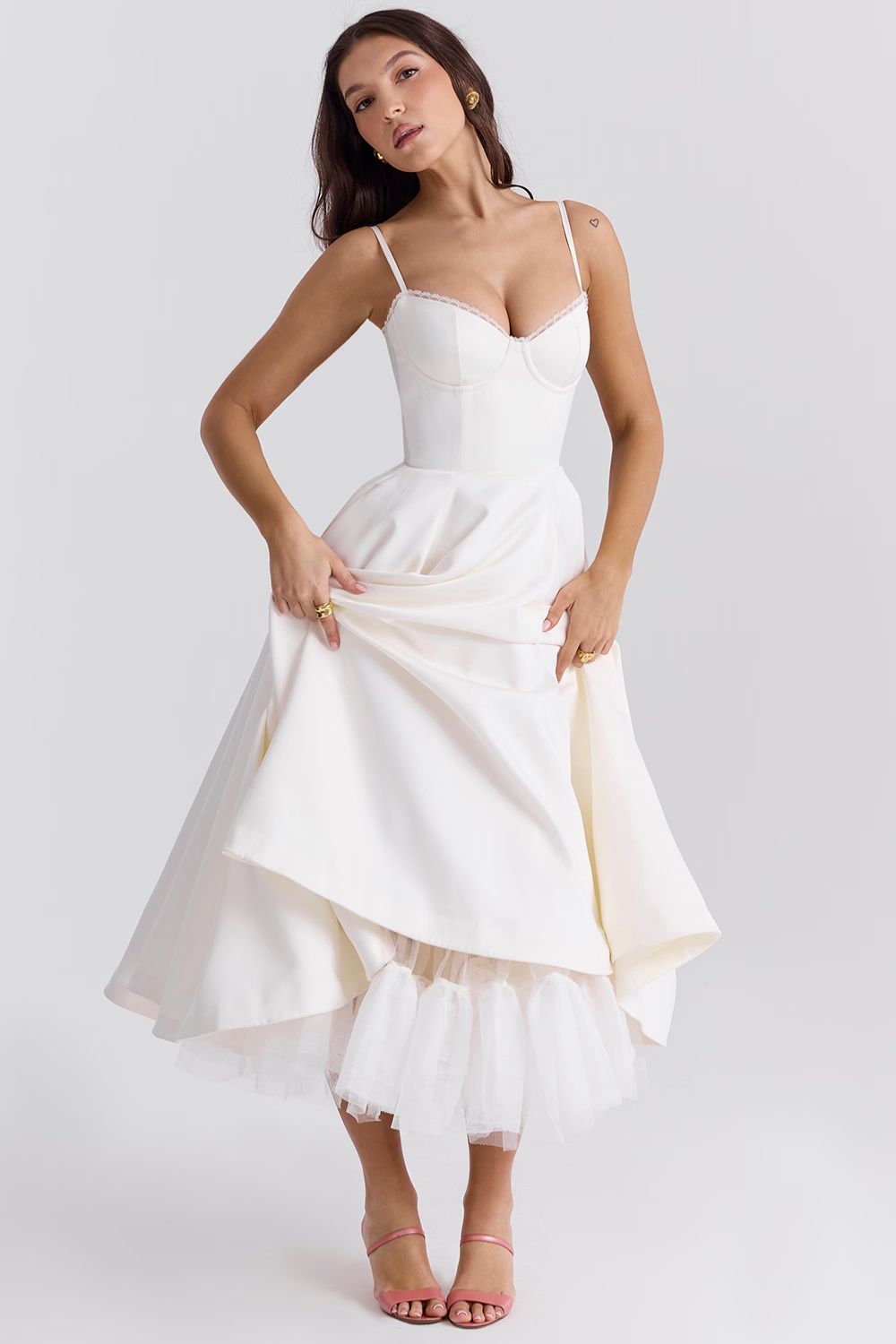 Minerva - Robe Princesse de Luxe à Bretelles Spaghetti