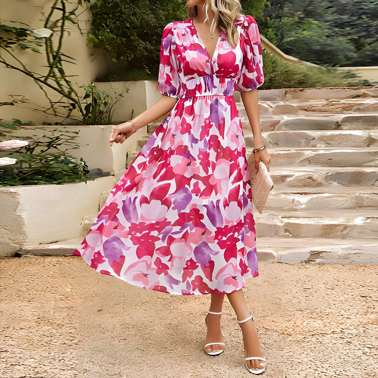 Isolde | Robe Midi à Décolleté en V