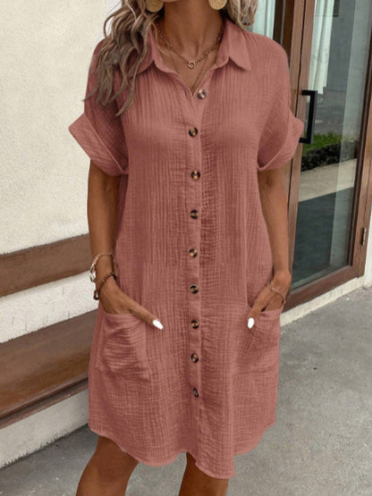 Caroline | Robe Chemise Décontractée avec Boutons