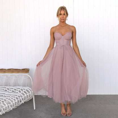 Roseanne – Robe maxi longue sans bretelles en maille