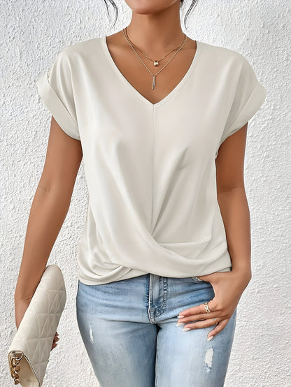 Maia – Haut V-Neck à Devant Torsadé