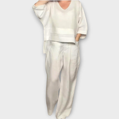 Ensemble de Lounge de Deux Pièces avec Pantalon Large et Coupe Détendue