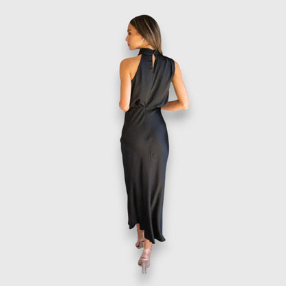 Daisy | Élégant Robe en Satin avec Décolleté Halter