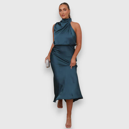 Daisy | Élégant Robe en Satin avec Décolleté Halter