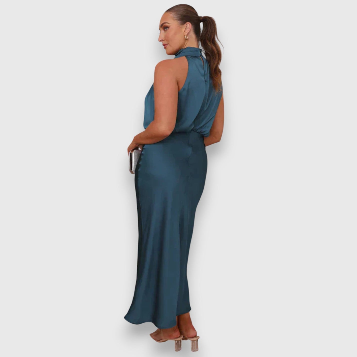 Daisy | Élégant Robe en Satin avec Décolleté Halter