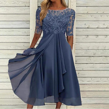 Scarlett™ - Robe Midi avec Manches en Dentelle