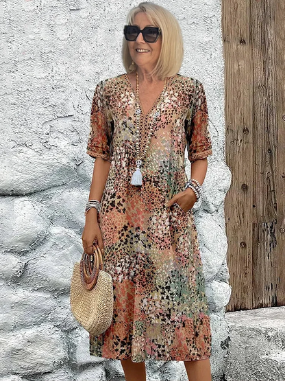 Harper - Robe midi élégante avec imprimé floral
