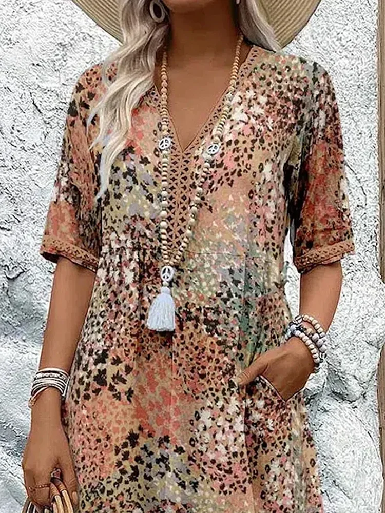 Harper - Élégant robe midi à fleurs
