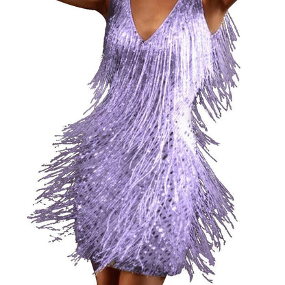 Elin – Robes brillantes avec franges pour occasions spéciales