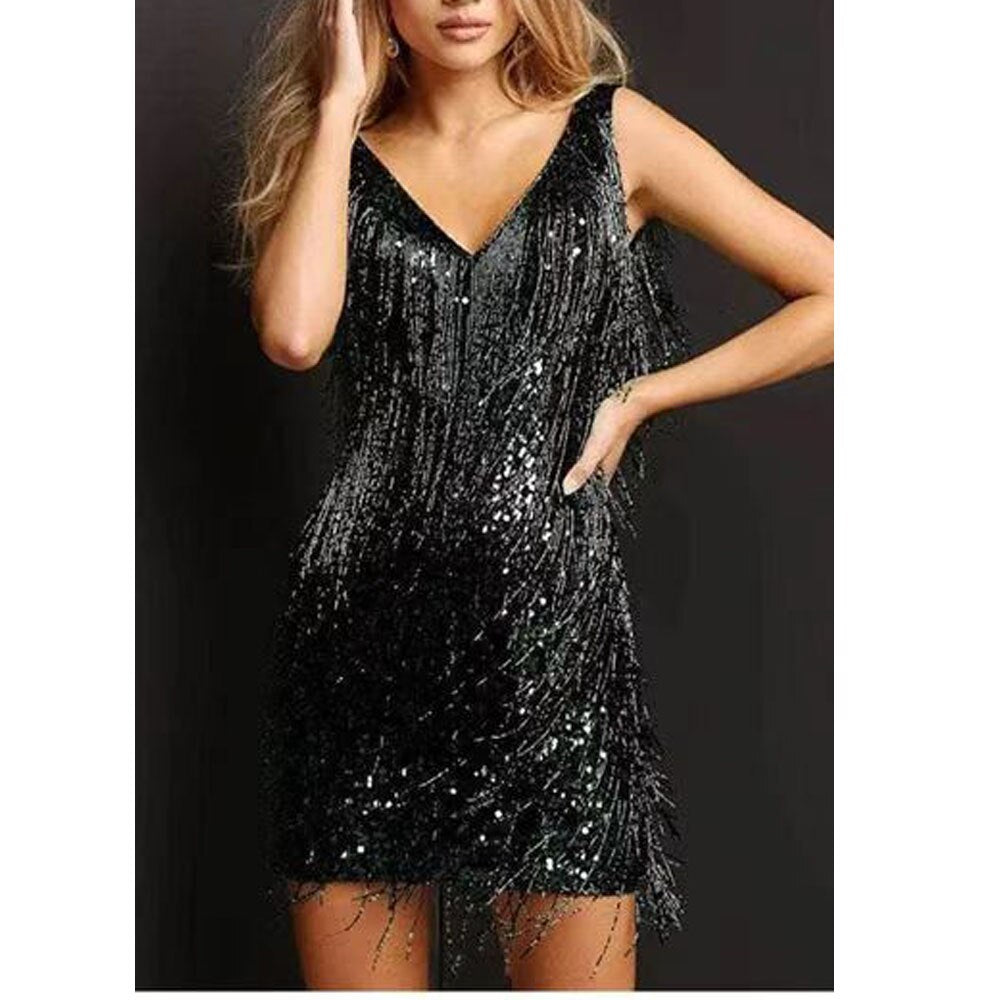 Elin – Robe brillante à franges pour des occasions spéciales