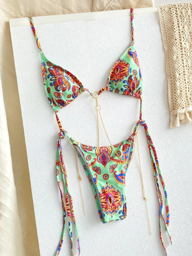 SoSoof - Bikini brésilien avec chaîne