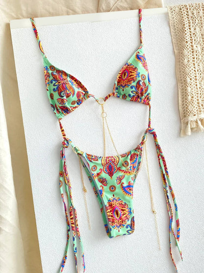 SoSoof - Bikini brésilien avec chaîne