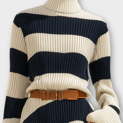 Robe Maxi à Rayures en Tricot