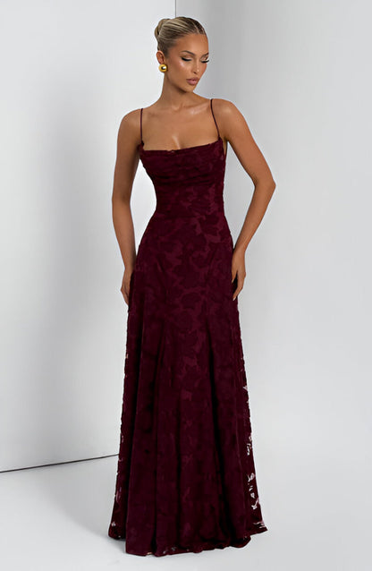 Alona - Robe Maxi en Dentelle Élégante avec Corset