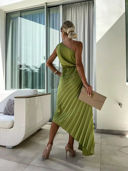 Dariella | Robe Florale Romantique à Une Épaule