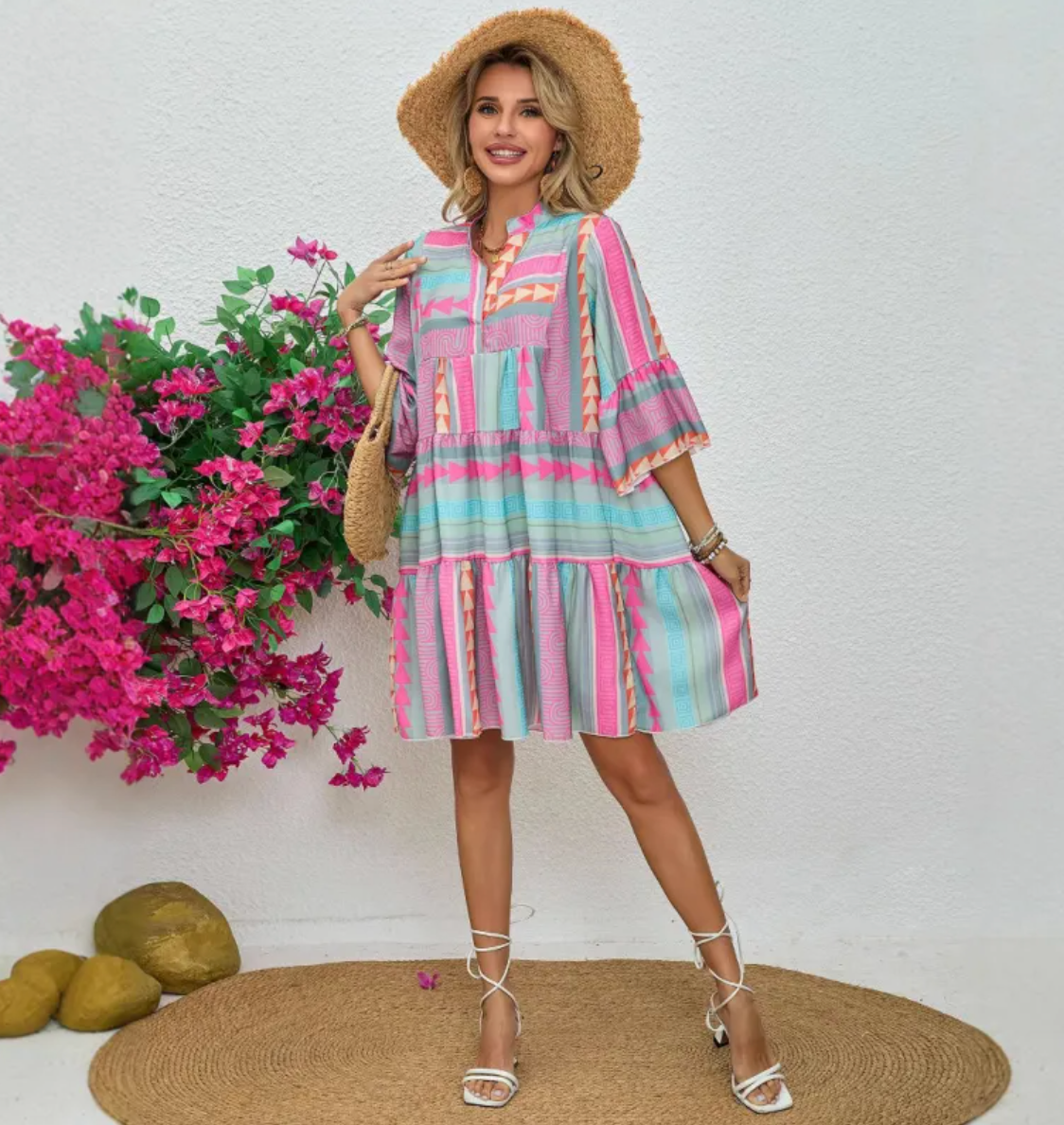 Aurora | Robe de Plage A-Line avec Décolleté en V (Presque épuisé)