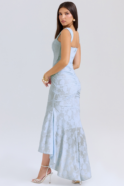 Dove - Robe Maxi en Dentelle Élégante et Ajustée