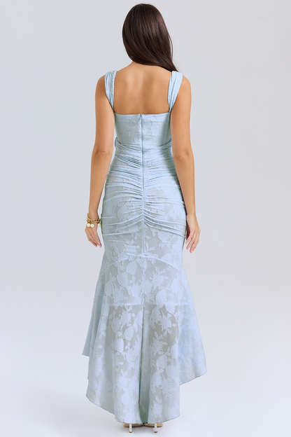Dove - Robe Maxi en Dentelle Élégante et Ajustée