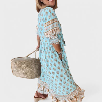 Marlena | Robe avec Décolleté en V et Silhouette en A