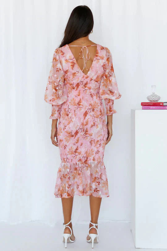 Miley - Robe Midi à Imprimé Floral