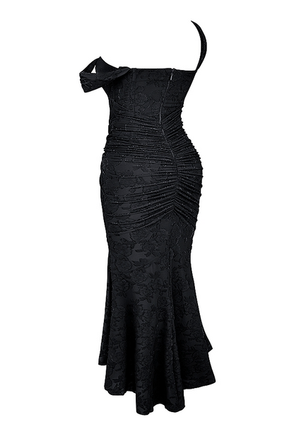 Dove - Robe Maxi en Dentelle Élégante et Ajustée