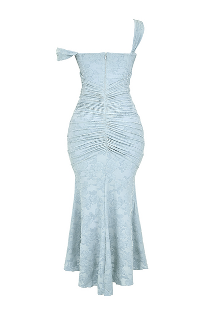 Dove - Robe Maxi en Dentelle Élégante et Ajustée