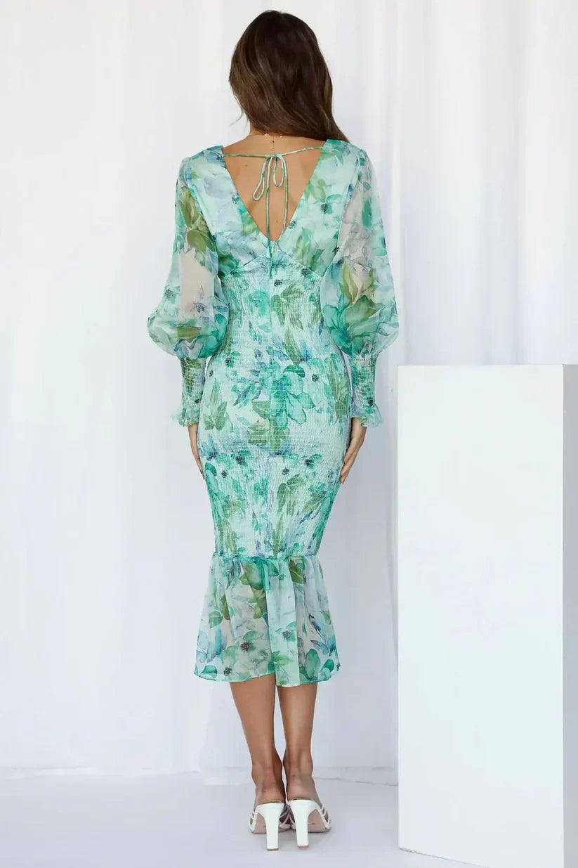 Miley - Robe Midi à Imprimé Floral