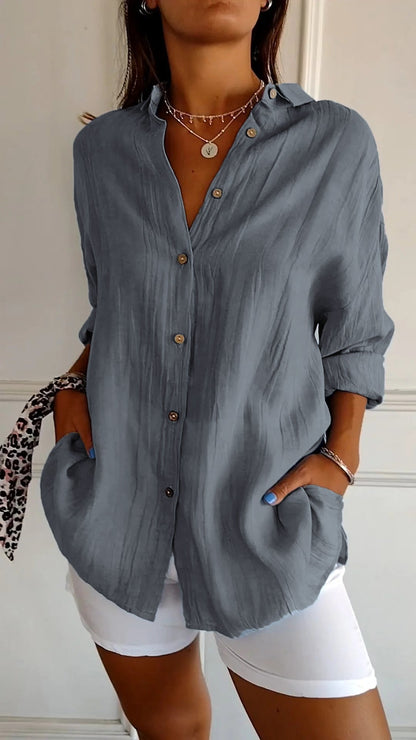 Sasha - Chemise Élégante avec Style Plissé