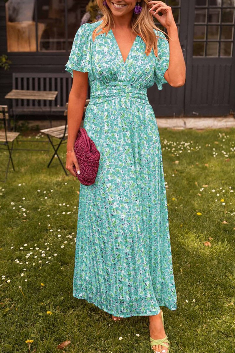 Pauline – Robe longue à imprimé floral