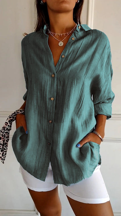 Sasha | Chemise Élégante avec Style Plissé