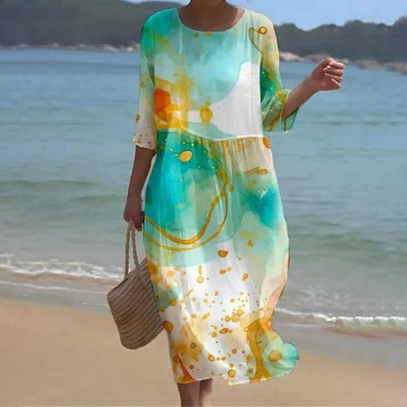 Miranda - Robes florales élégantes avec ventre couvert