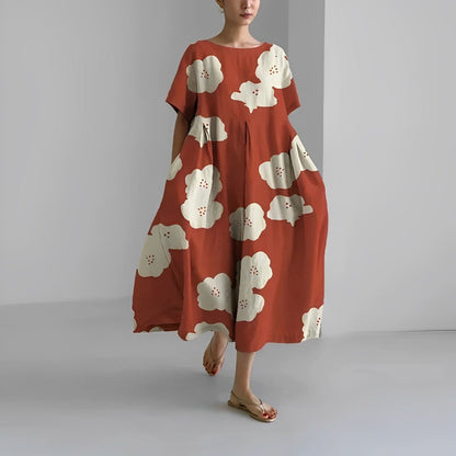 Naomi - Robe maxi boho avec fleurs, parfaite pour le printemps