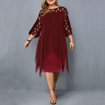 Kirsty | Élégant Robe Midi Grande Taille pour Femmes Modernes