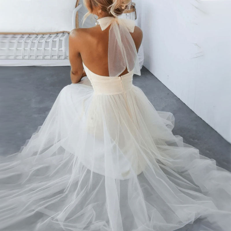 Robe Tendance à Col Montant Aria
