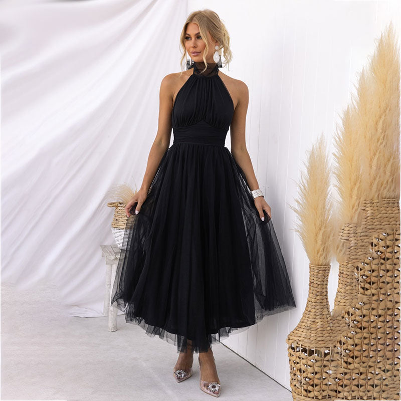 Robe Tendance à Col Montant Aria