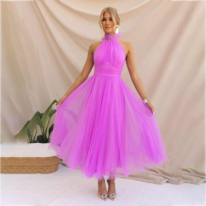 Robe Tendance à Col Montant Aria