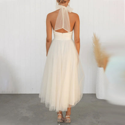 Robe Tendance à Col Montant Aria